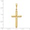 14K Yellow Gold Cross Pendant Charm Religious Jewerly 46mm x 20mm
